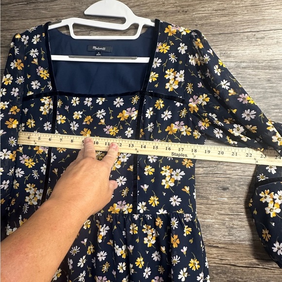 Madewell Yellow and Blue Peplum Blouse - Picture 10 of 11